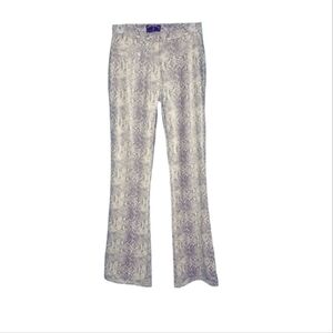 Spirit Of Denim Faux Snake Skin Bootcut Tan and Gray Women's Pants size 3/4